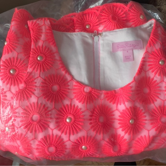 Lilly Pulitzer Pinwheel Pearl Shift Dress in Fiesta Pink - Picture 6 of 10